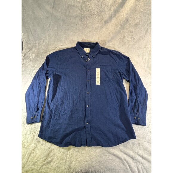 St. John's Bay Shirt Men's XXL Blue Classic Fit Long Sleeve Button Down NWT - Picture 9 of 9
